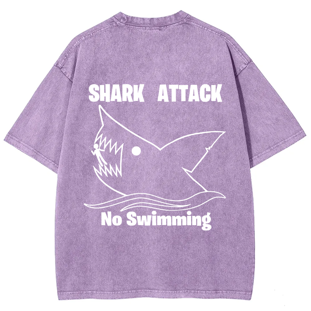 Unisex Vintage Shark Attack funny t-Shirt
