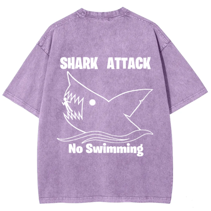 Unisex Vintage Shark Attack funny t-Shirt