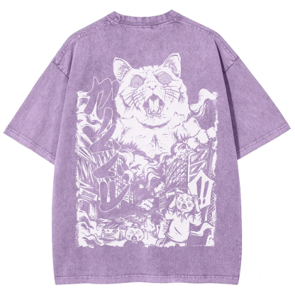 Unisex Vintage Monster Cat t-Shirt