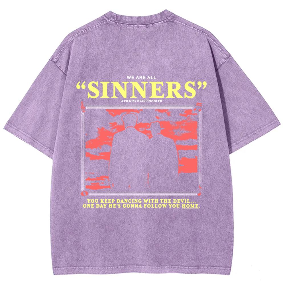 Unisex Vintage Sinners Horror Movie t-Shirt
