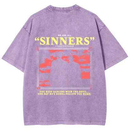 Unisex Vintage Sinners Horror Movie t-Shirt