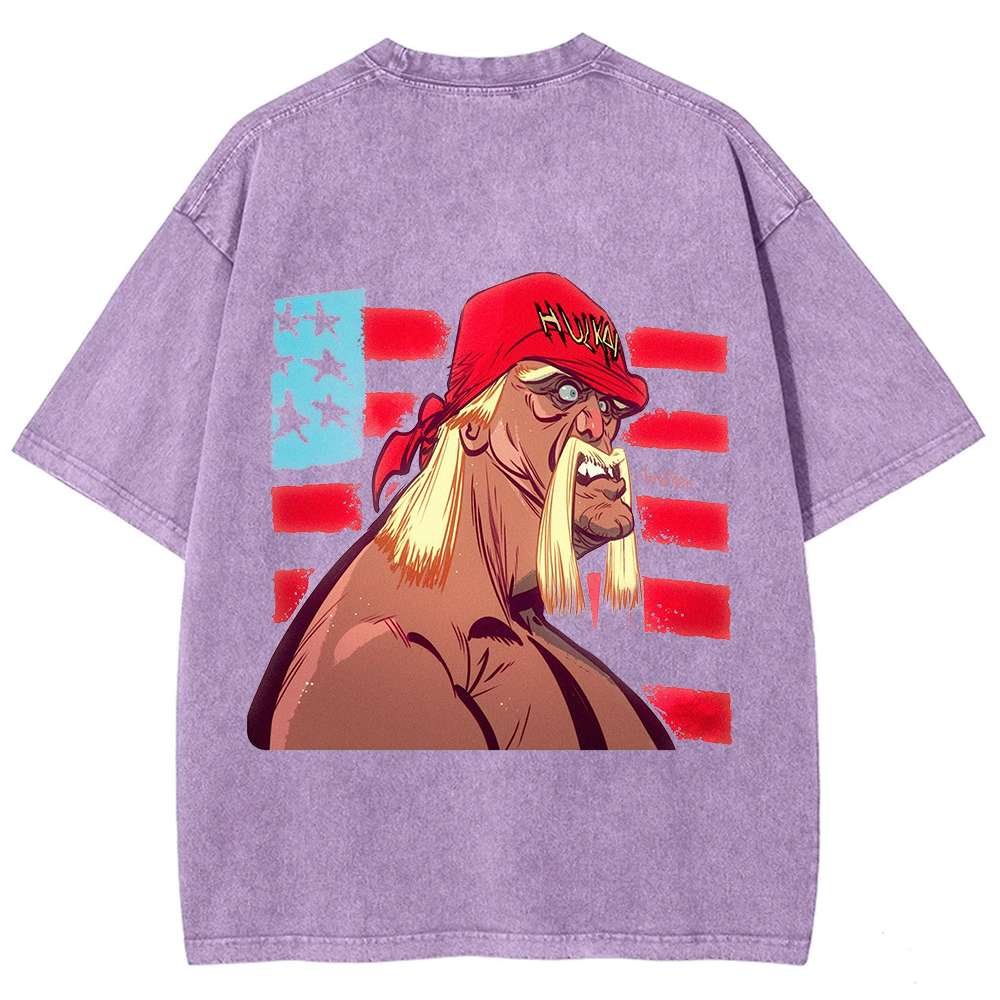 Unisex Vintage  Wrestling WWE Hulk Hogan Real American t-Shirt