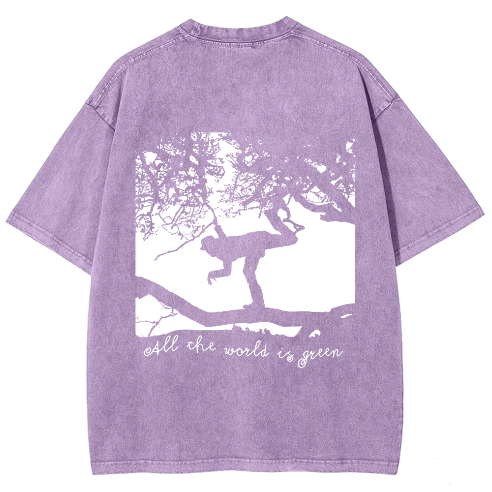 Unisex Vintage  Tom Waits - All the World is Green Music t-Shirt