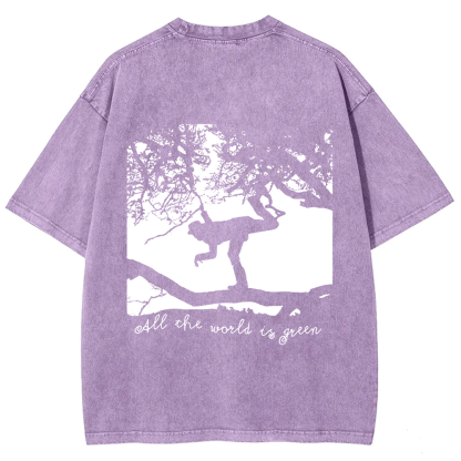 Unisex Vintage  Tom Waits - All the World is Green Music t-Shirt