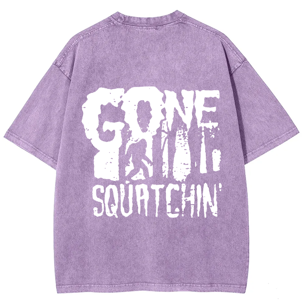Unisex Vintage Gone Squatching Funny Big Foot t-Shirt
