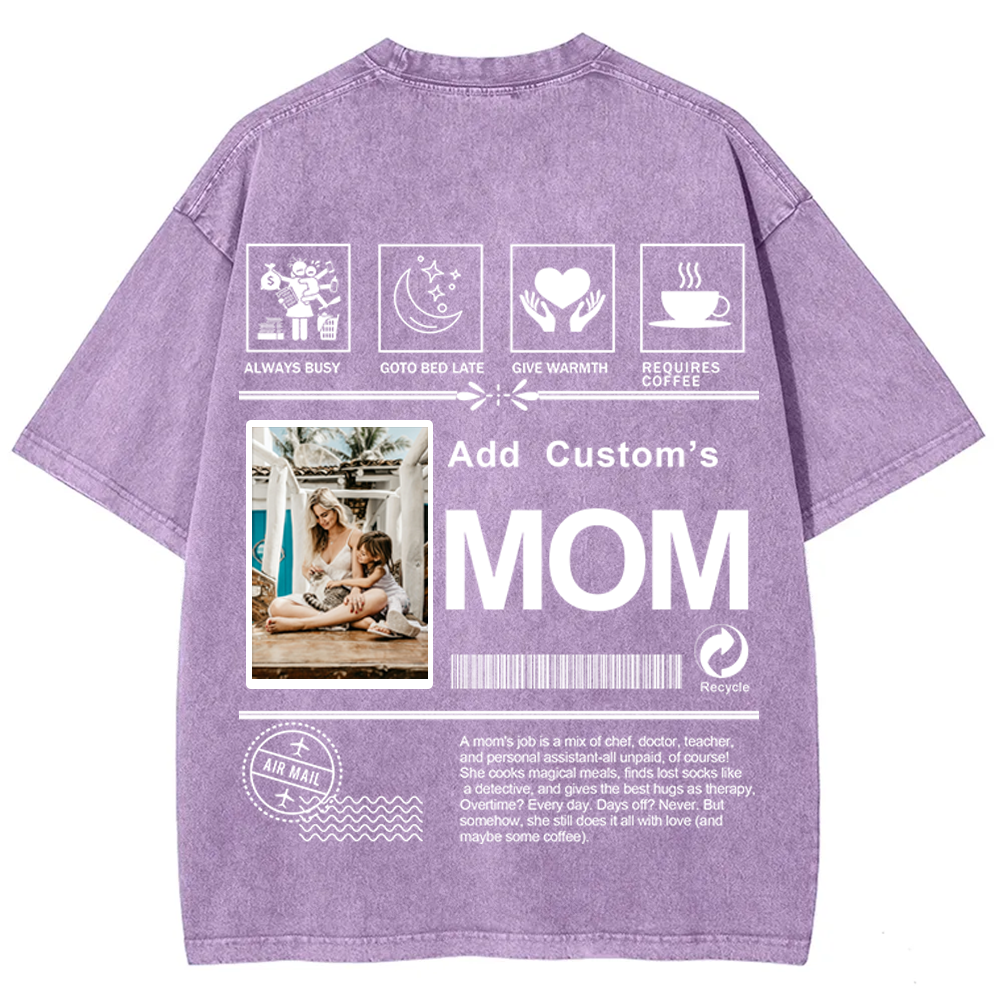 MOM Custom Unisex Fit Washed T-Shirt