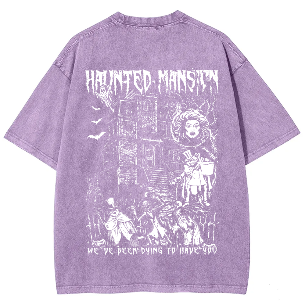 Unisex Vintage  Haunted Mansion Horror Movie t-Shirt