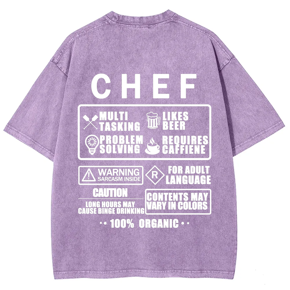 Chef Unisex Fit Washed T-Shirt