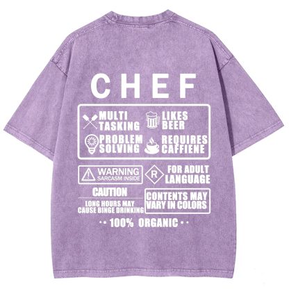 Chef Unisex Fit Washed T-Shirt