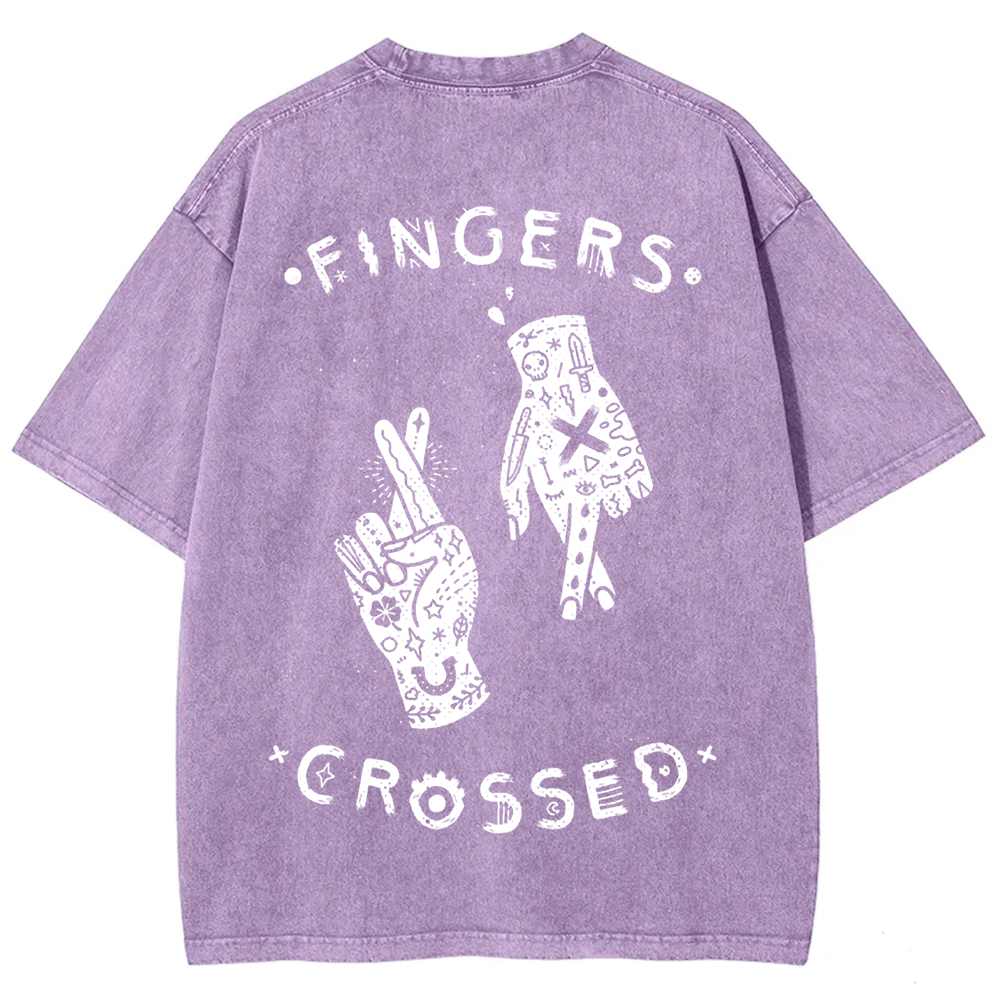 Unisex Vintage Fingers Crossed Music t-Shirt