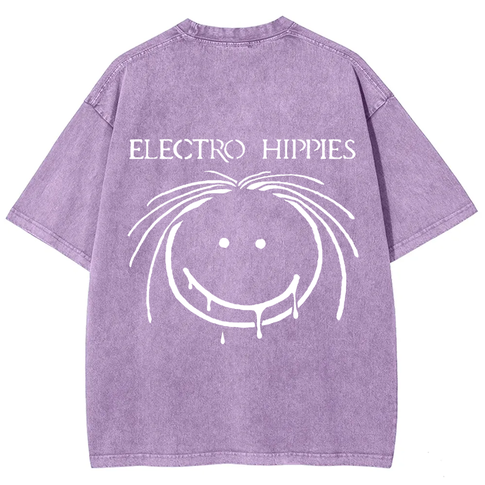 Unisex Vintage Electro Hippies Punk Band  t-Shirt