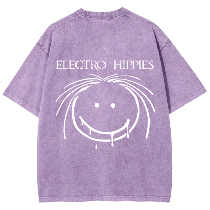 Unisex Vintage Electro Hippies Punk Band  t-Shirt