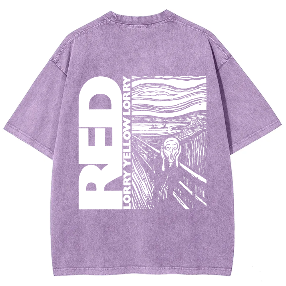 Unisex Vintage  Red Lorry Yellow Lorry Band t-Shirt