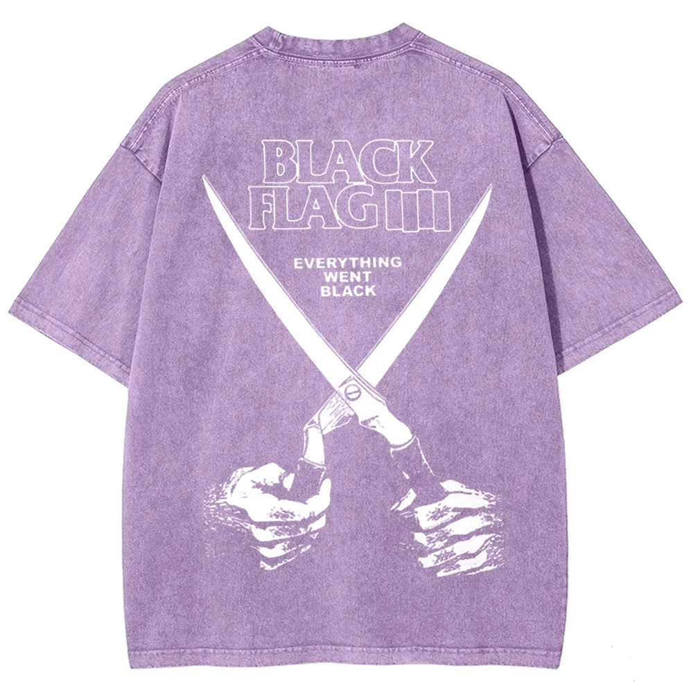 Unisex Vintage Black Flag Rock Band t-Shirt