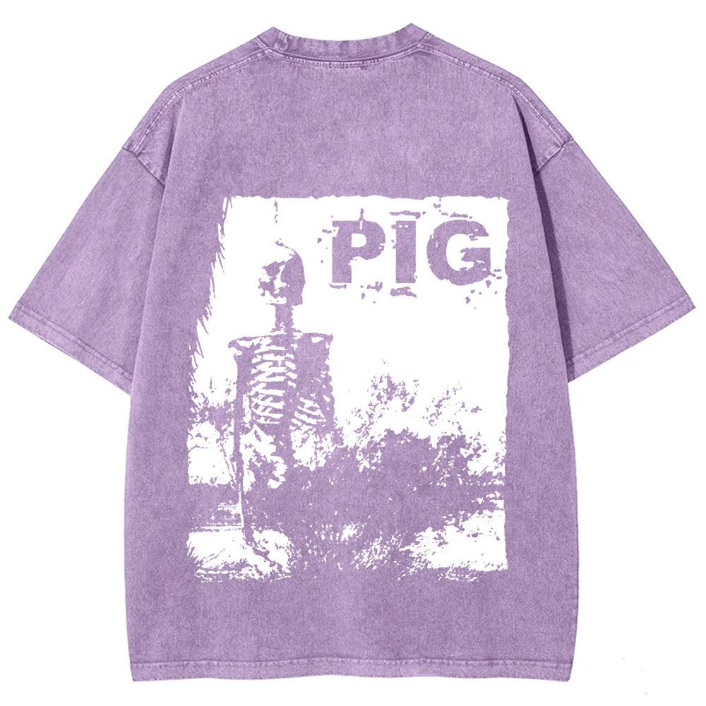 Unisex Vintage Pig Horror Movie t-Shirt