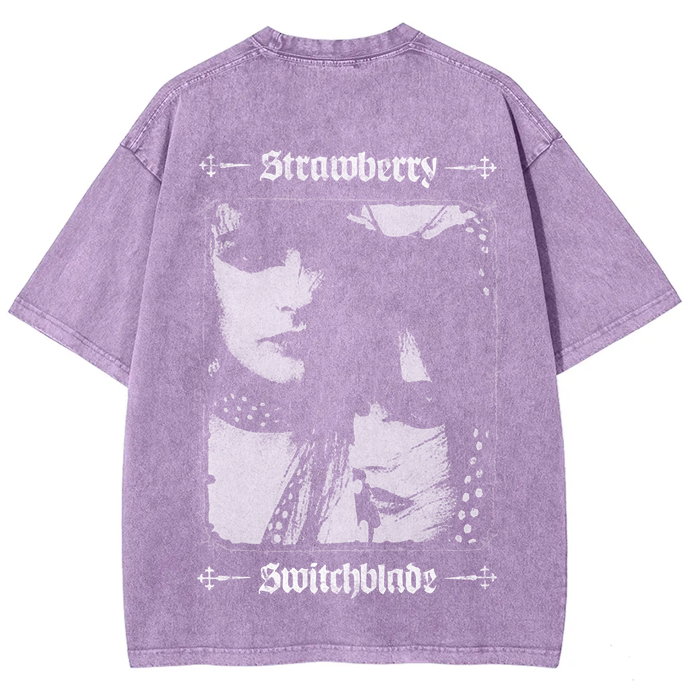 Unisex Vintage Strawberry Switchblade Band  t-Shirt