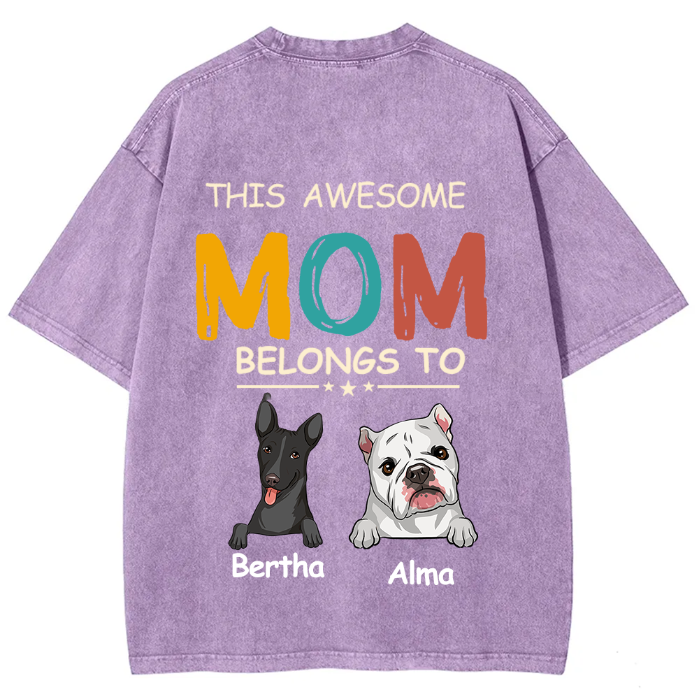 This Awesome Mom/Dad Belongs To - Personalized Custom Unisex  T-shirt
