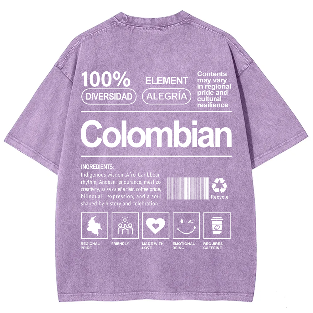 Colombian Unisex Fit  Washed T-Shirt