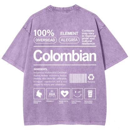 Colombian Unisex Fit  Washed T-Shirt