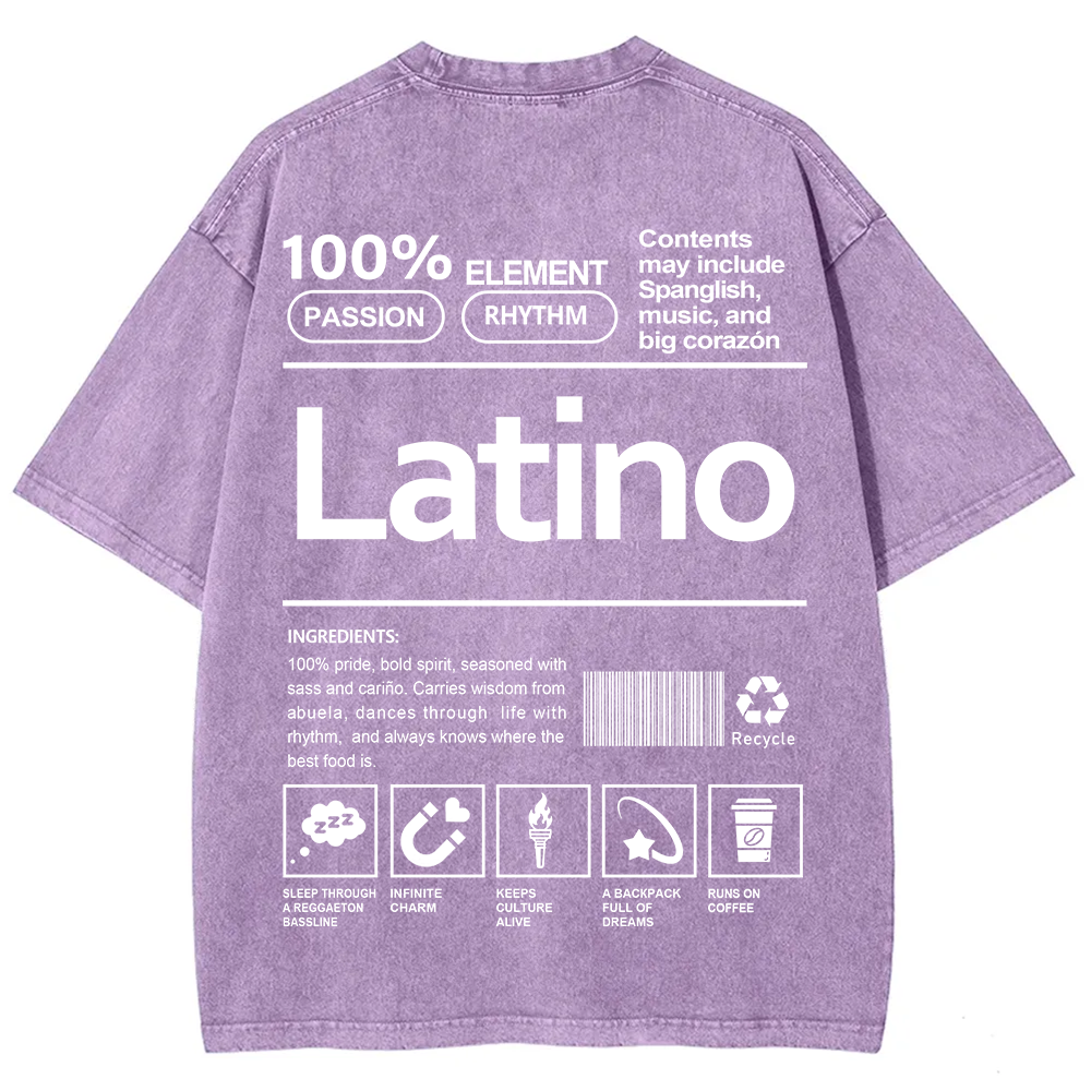 Latino Unisex Fit  Washed T-Shirt