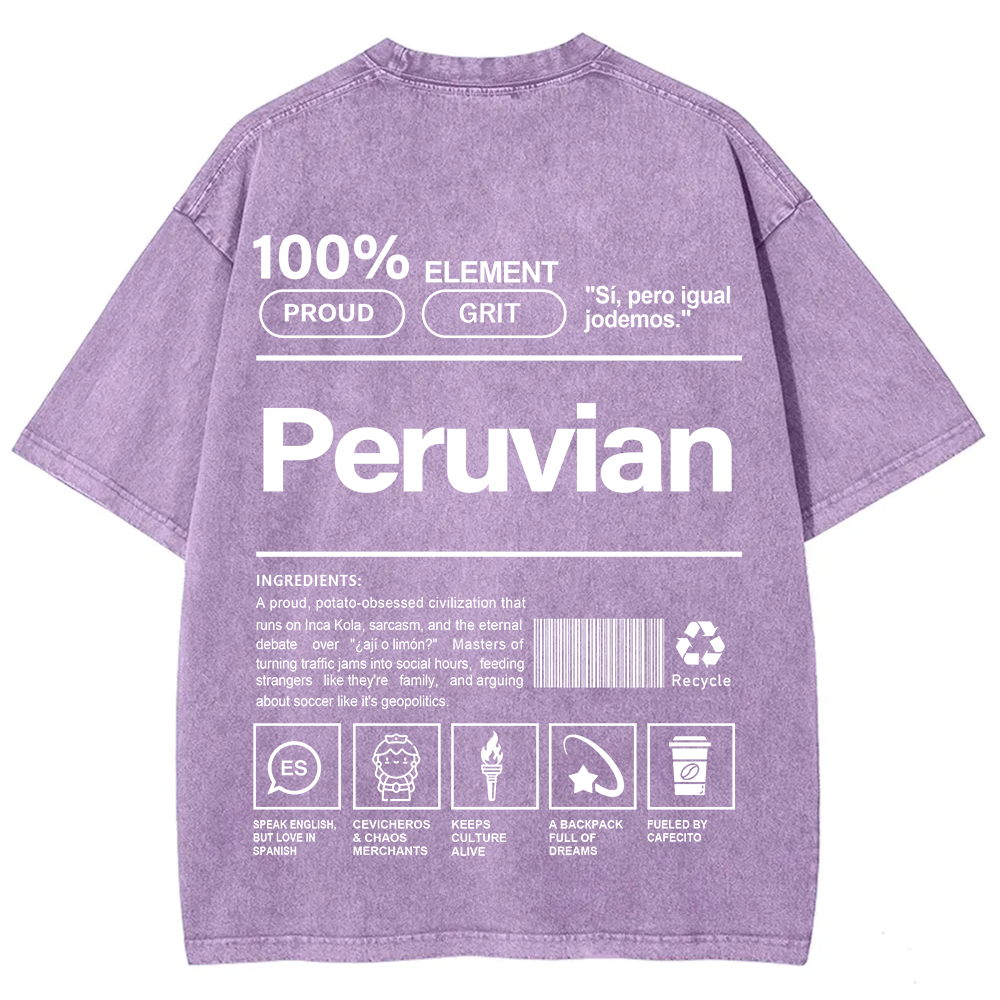 Peruvian Unisex Fit  Washed T-Shirt