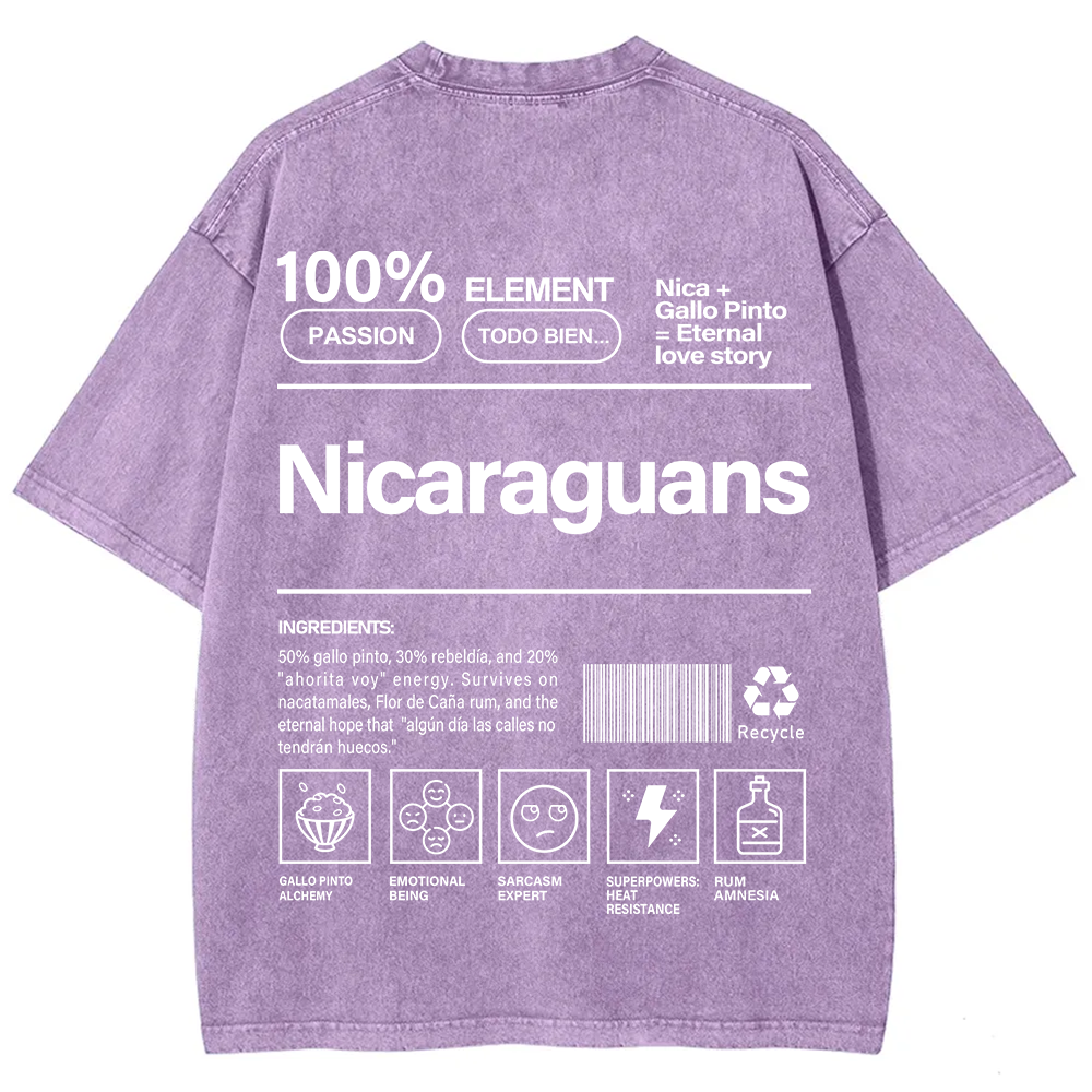 Nicaraguans Unisex Fit  Washed T-Shirt