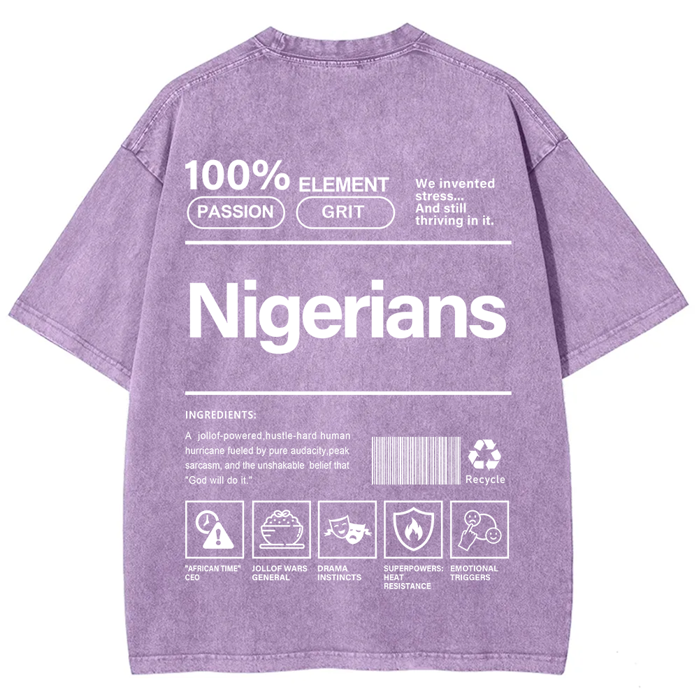 Nigerians Unisex Fit  Washed T-Shirt
