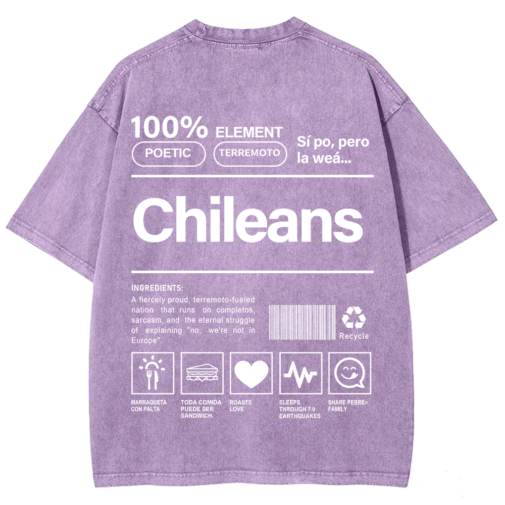 Chileans Unisex Fit  Washed T-Shirt