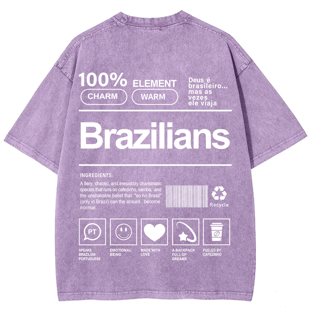 Brazilians Unisex Fit  Washed T-Shirt
