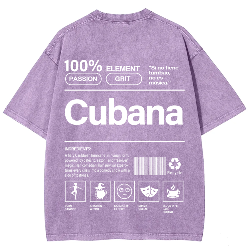 Cubana Unisex Fit  Washed T-Shirt