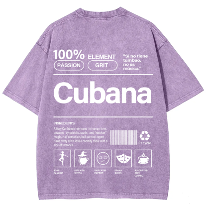 Cubana Unisex Fit  Washed T-Shirt