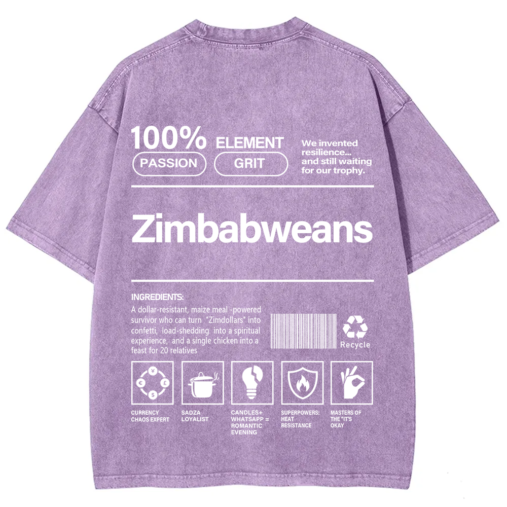Zimbabweans Unisex Fit  Washed T-Shirt