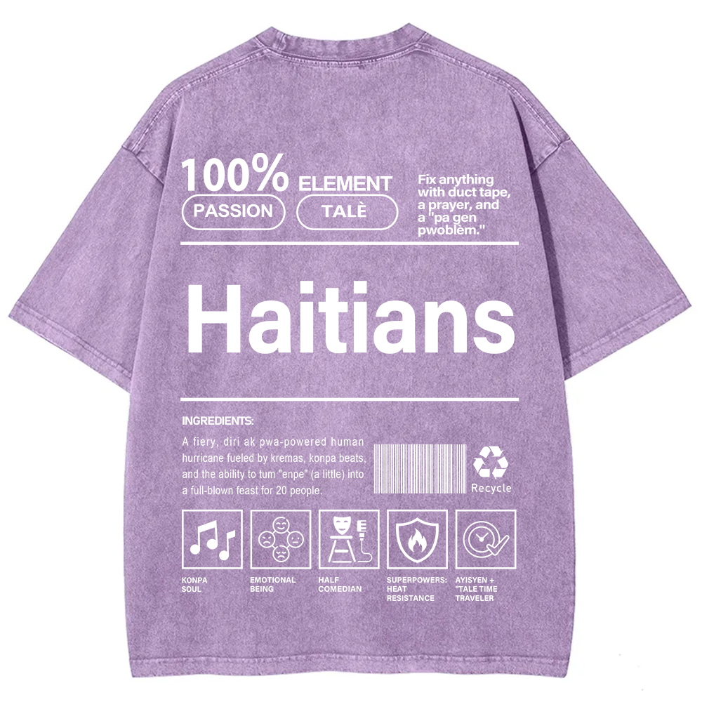 Haitians Unisex Fit  Washed T-Shirt