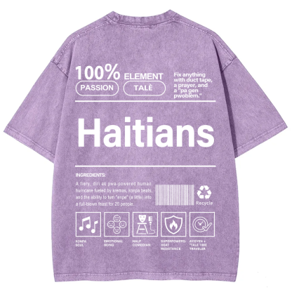 Haitians Unisex Fit  Washed T-Shirt