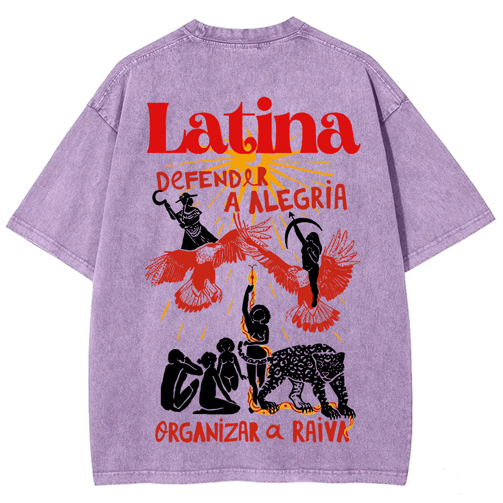 Latina Unisex Fit  Washed T-Shirt