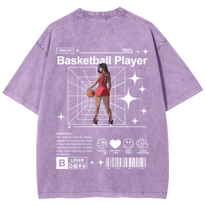 Basketball Player Unisex Fit Washed T-Shirt