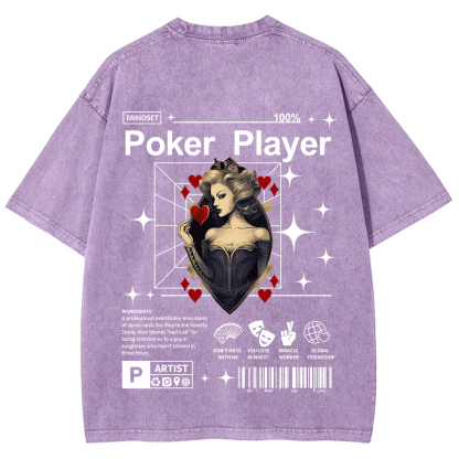Poker Player Unisex Fit Washed T-Shirt