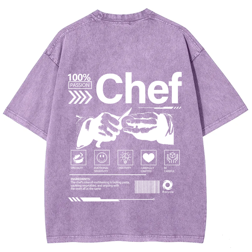 Chef Unisex Fit Washed T-Shirt