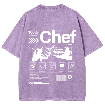 Chef Unisex Fit Washed T-Shirt