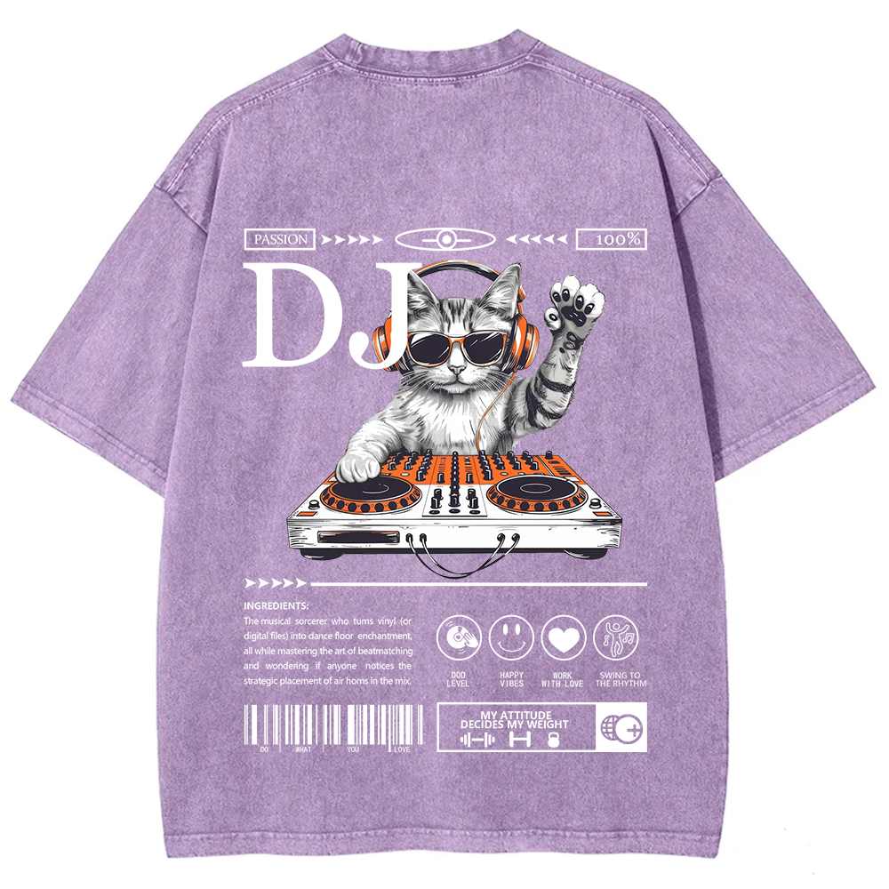 DJ Unisex Fit Washed T-Shirt