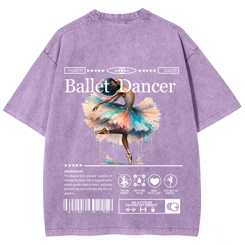 Ballet Dancer Unisex Fit Washed T-Shirt