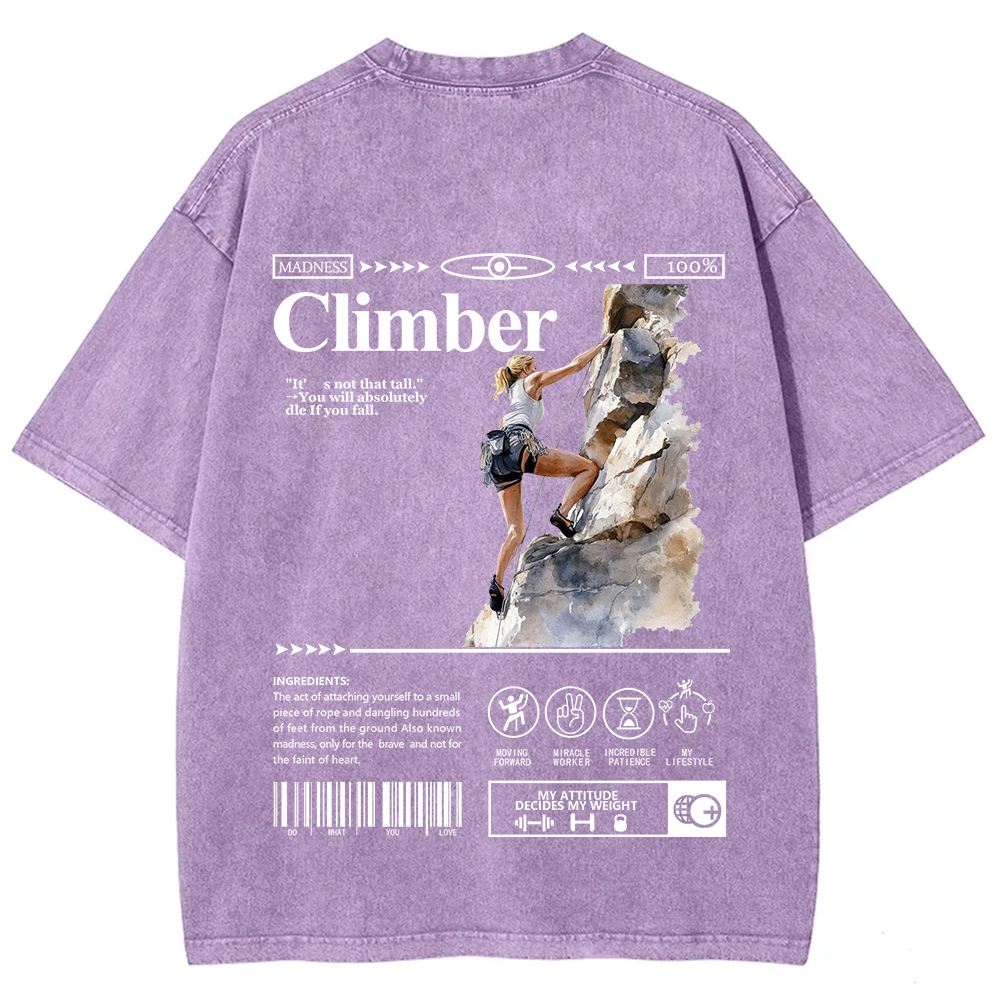 Climber Unisex Fit Washed T-Shirt