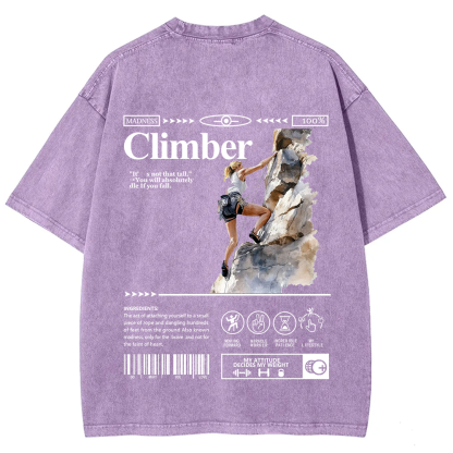 Climber Unisex Fit Washed T-Shirt