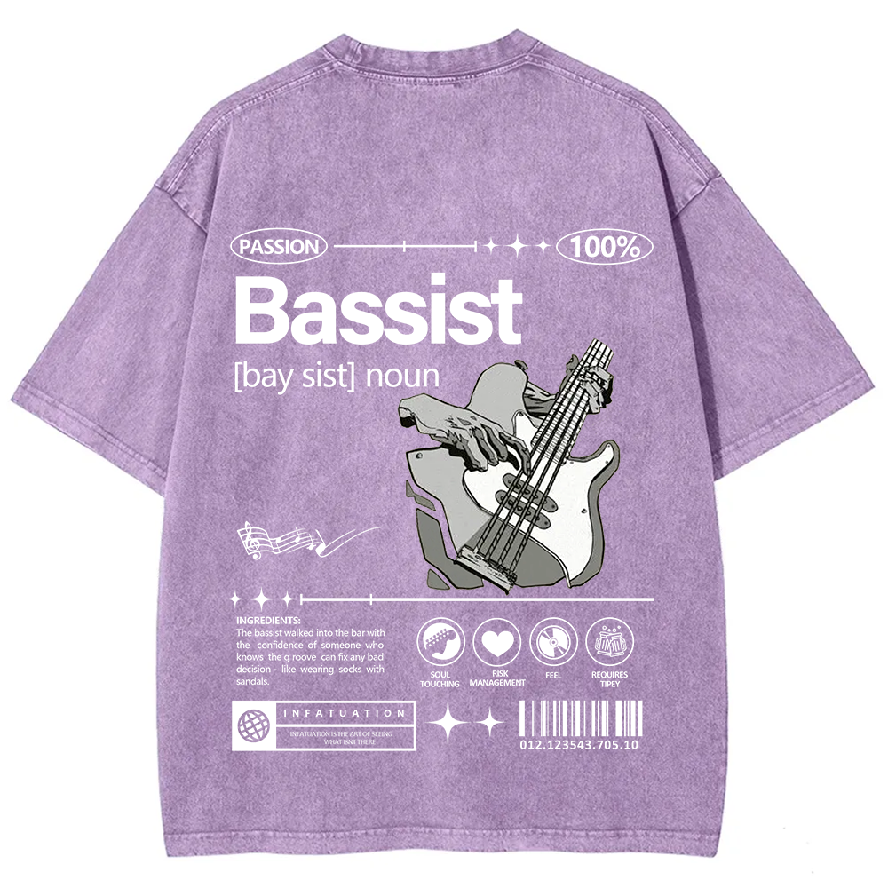 Bassist Unisex Fit Washed T-Shirt