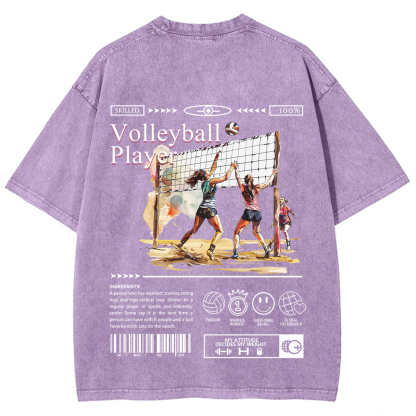 Volleyball Player Unisex Fit Washed T-Shirt