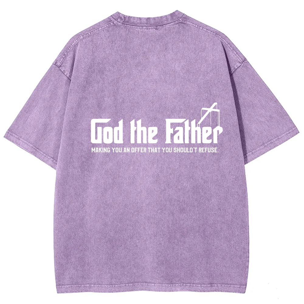 God The Father Christian Unisex Fit Washed T-Shirt