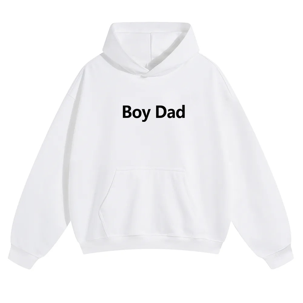 Boy Dad Unisex Solid Color Hoodie wearishow