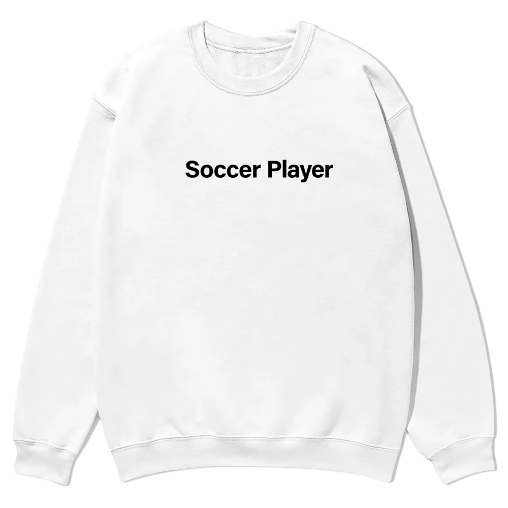 Soccer Player Casual Crewneck Sweatshirt wearishow