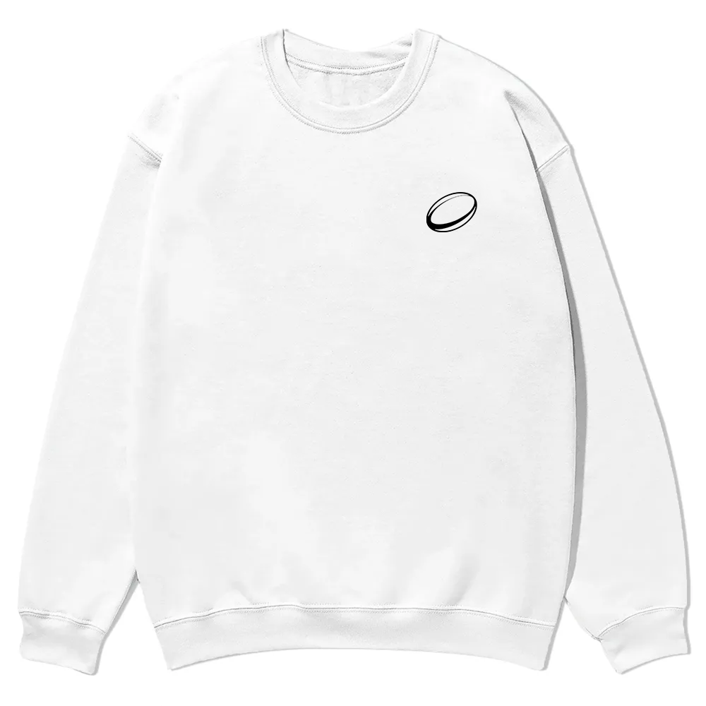 Rugby Player Casual Crewneck Sweatshirt wearishow