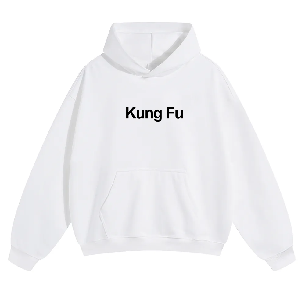 Kung Fu Unisex Solid Color Hoodie wearishow